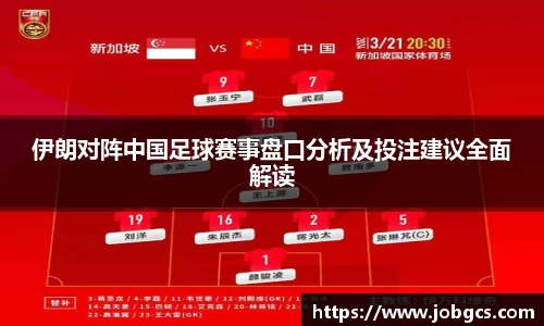 伊朗对阵中国足球赛事盘口分析及投注建议全面解读